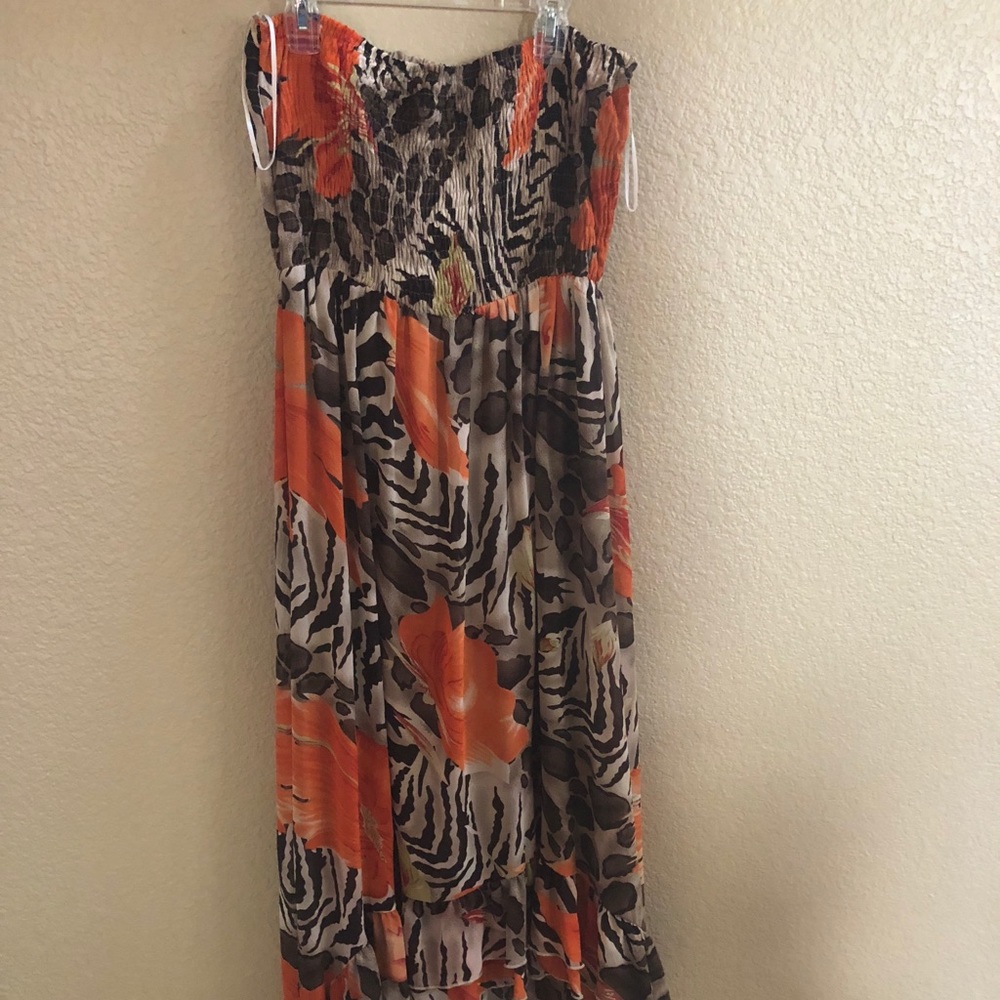 Beautiful printed high-low dress